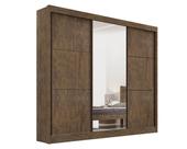 Guarda Roupa Casal Cristal Mdf Ddoro CASTANHO LISO