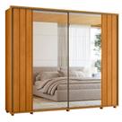 Guarda Roupa Casal Dalí Ripado 2 Portas Deslizantes com 8 Espelhos - Madetec