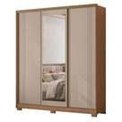 Guarda Roupa Casal Dallas 3 Portas de Correr com Espelho Carvalho Fendi Moval Móveis Guarda Roupa Casal Dallas 3 Portas de Correr com Espelho Carvalho Fendi Moval Móveis