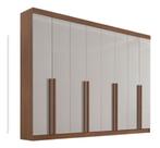 Guarda-roupa Casal Daymond Castanho Off White Ddoro 8 Pts