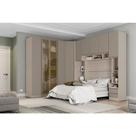 Guarda Roupa Casal de Canto Vidro Reflecta 9 Portas Legno Crema Connect Prime Plus Luciane Móveis Guarda Roupa Casal de Canto Vidro Reflecta 9 Portas Legno Crema Connect Prime Plus Luciane Móveis
