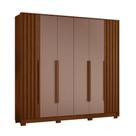 Guarda Roupa Casal Deville 06 Portas Nogueira Capuccino - Móveis Albatroz