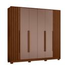 Guarda Roupa Casal Deville 06 Portas Nogueira Capuccino - Móveis Albatroz