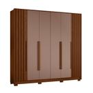 Guarda Roupa Casal Deville 06 Portas Nogueira Capuccino - Móveis Albatroz
