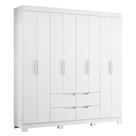 Guarda Roupa Casal Doble 08 Portas Branco -móveis Albatroz