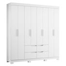 Guarda Roupa Casal Doble 08 Portas Branco -Móveis Albatroz
