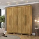 Guarda Roupa Casal Doral 218cm 6 Portas de Bater 2 Gavetas Nature G98 - Gran Belo