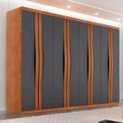 Guarda Roupa Casal Dunas com 8 Portas e 4 Gavetas MDF Moderna