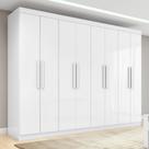Guarda-roupa Casal Easy Slim 8 Portas Branco Guarda-roupa Casal Easy Slim 8 Portas Branco