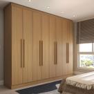 Guarda-Roupa Casal Ela e Ele 8 Portas 8 Prateleiras Cinamomo - Panorama Móveis Guarda-Roupa Casal Ela e Ele 8 Portas 8 Prateleiras Cinamomo - Panorama Móveis