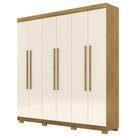 Guarda Roupa Casal Elegance 6 Portas Nature Champanhe Vila Rica Guarda Roupa Casal Elegance 6 Portas Nature Champanhe Vila Rica