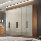 Guarda Roupa Casal em MDF 6 Portas Linea Novo Horizonte