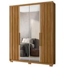 Guarda Roupa Casal Espelho 4 Portas 176 Cm California Freijo Off White Moval