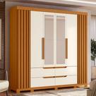 Guarda Roupa Casal Espelho 6 Portas 4 Gavetas Doble Albatroz
