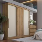 Guarda Roupa Casal Flex 3 Portas de Correr Vision THB