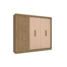 Guarda Roupa Casal Flex 5 Portas e 4 Gavetas N564 Nogueira/Macadamia - Kappesberg