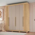 Guarda Roupa Casal Flex 6 Portas com Pés Verona Móveis Castro