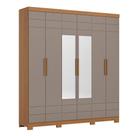 Guarda Roupa Casal Flora 6 Portas com Espelho - Móveis Henn