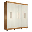 Guarda Roupa Casal Flórida 6 Portas Amadeirado Off White Acetinado - Tigus Guarda Roupa Casal Flórida 6 Portas Amadeirado Off White Acetinado - Tigus