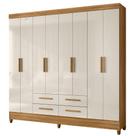 Guarda Roupa Casal Flórida 8 Portas Freijó Off White Moval