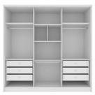 Guarda Roupa Casal Fortuna 6 Portas de Bater 6 Gavetas Neve 100% MDF Guarda Roupa Casal Fortuna 6 Portas de Bater 6 Gavetas Neve 100% MDF