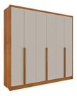 Guarda Roupa Casal Fortuna 6 Pt Cinamomo Off Mdf Móveis Tcil