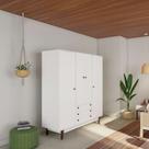 Guarda-Roupa Casal Goiana 4 PT 3 GV Branco