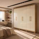 Guarda Roupa Casal Grande 6 Portas 6 Gavetas Roupeiro Moderno Nature Champanhe Guarda Roupa Casal Grande 6 Portas 6 Gavetas Roupeiro Moderno Nature Champanhe