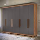 Guarda Roupa Casal Grande Master New 8 Portas 4 Gavetas c/ Pes Santos Andira