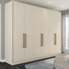 Guarda-Roupa Casal Guarujá 6 Portas 6 Gavetas 100% Mdf Off White - Panorama Móveis