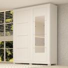 Guarda-Roupa Casal Helena 2 Portas 2 Gavetas com Espelho 100% Mdf Branco - Acp Móveis