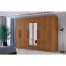 Guarda Roupa Casal Hera Premium Com Espelho 8 Portas Moderna Naturalle Guarda Roupa Casal Hera Premium Com Espelho 8 Portas Moderna Naturalle