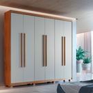 Guarda Roupa Casal Heros 6 Portas MDF Com pés Moderna