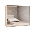 Guarda-Roupa Casal Herval Lumo, 8 Espelhos, Carvalho Nature e Off White