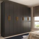 Guarda-Roupa Casal Hilton 8 Portas Black - Panorama Móveis