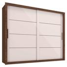 Guarda Roupa Casal Imperador Plus Jacarandá Off White - Zanzini