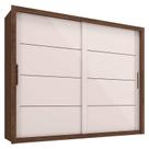 Guarda Roupa Casal Imperador Plus Jacarandá Off White Zanzini
