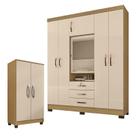 Guarda Roupa Casal Imperial com Armário Multiuso Recife Carvalho Americano Off White Incorplac Guarda Roupa Casal Imperial com Armário Multiuso Recife Carvalho Americano Off White Incorplac