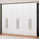 Guarda-Roupa Casal Infinity 6 Portas 3 Gavetas Nero Savana/Branco - Genialflex