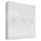 Guarda Roupa Casal Ipê 6 Portas Branco Fosco - Kits Paraná
