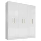 Guarda Roupa Casal Ipê 6 Portas Branco Fosco - Kits Paraná