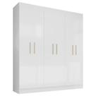 Guarda Roupa Casal Ipê 6 Portas Branco Fosco - Kits Paraná