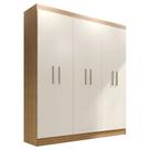 Guarda Roupa Casal Ipé 6 Portas Freijó Off White Fosco - kits Paraná