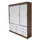 Guarda Roupa Casal Isabela 03 Portas 09 Gavetas - Evidencia Moveis
