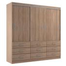 Guarda Roupa Casal Isabela 03 Portas 09 Gavetas - Evidencia Moveis