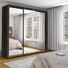 Guarda Roupa Casal Isabela Master Com Espelho 3 Portas De Correr 4 Gavetas Carioca Moveis