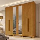 Guarda-Roupa Casal Itália 6 Portas Com Espelho 100% MDF Linhamobília