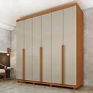 Guarda-Roupa Casal Joinville 6 Portas Off White TCIL Móveis (Bege)