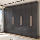 Guarda-Roupa Casal King 8 Portas 4 Gavetas 100% Mdf Onix - Panorama Móveis