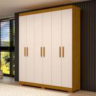 Guarda-Roupa Casal Lana 6 Portas 2 Gavetas 100% Mdf Cinamomo/Off White - Acp Móveis Guarda-Roupa Casal Lana 6 Portas 2 Gavetas 100% Mdf Cinamomo/Off White - Acp Móveis